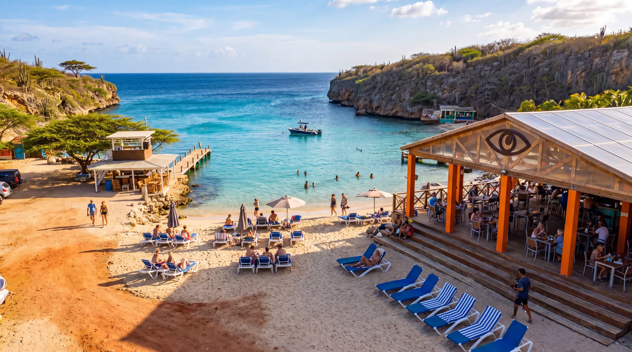 Kokomo Beach (Vaersenbaai) in Central west coast, Vaersenbaai (toward Bullenbaai), Curacao