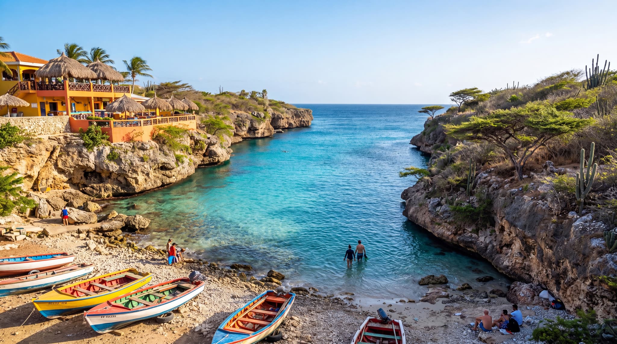Playa Lagun in Northwest coast, Lagun village, Curacao