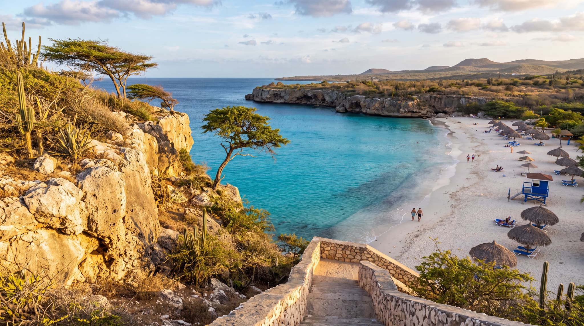 Turquoise water along the Curaçao coastline